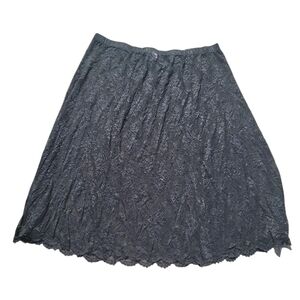 Hips & Curves Women's Black lace A-Line Skirt - Size 6X